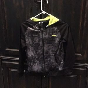 Zip hoodie.